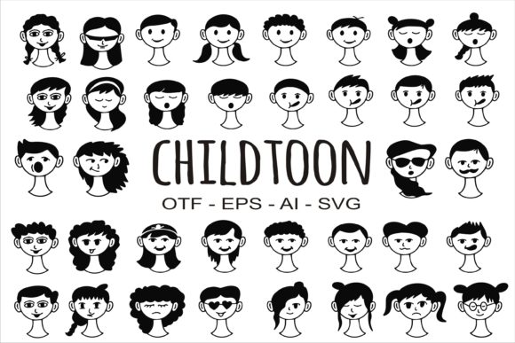 Childtoon: A Creative Dingbats Font for Every Project