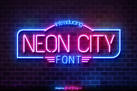 Neon City: A Nostalgic Display Font for Modern Design