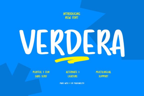 Verdera: A Whimsical Handwritten Font for Creative Expression